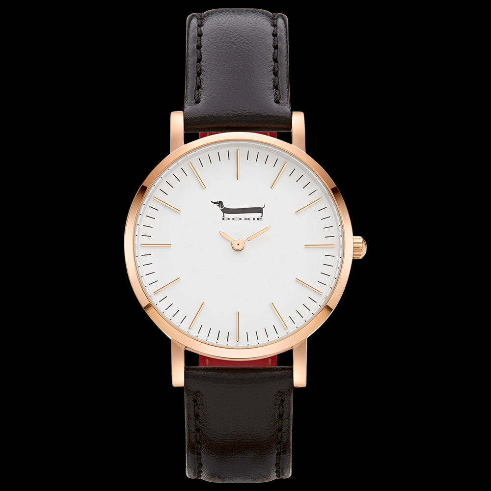 DOXIE FRANKIE ROSE GOLD BLACK 34MM WATCH