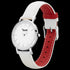 DOXIE WINSTON SILVER WHITE 34MM WATCH - TILT VIEW