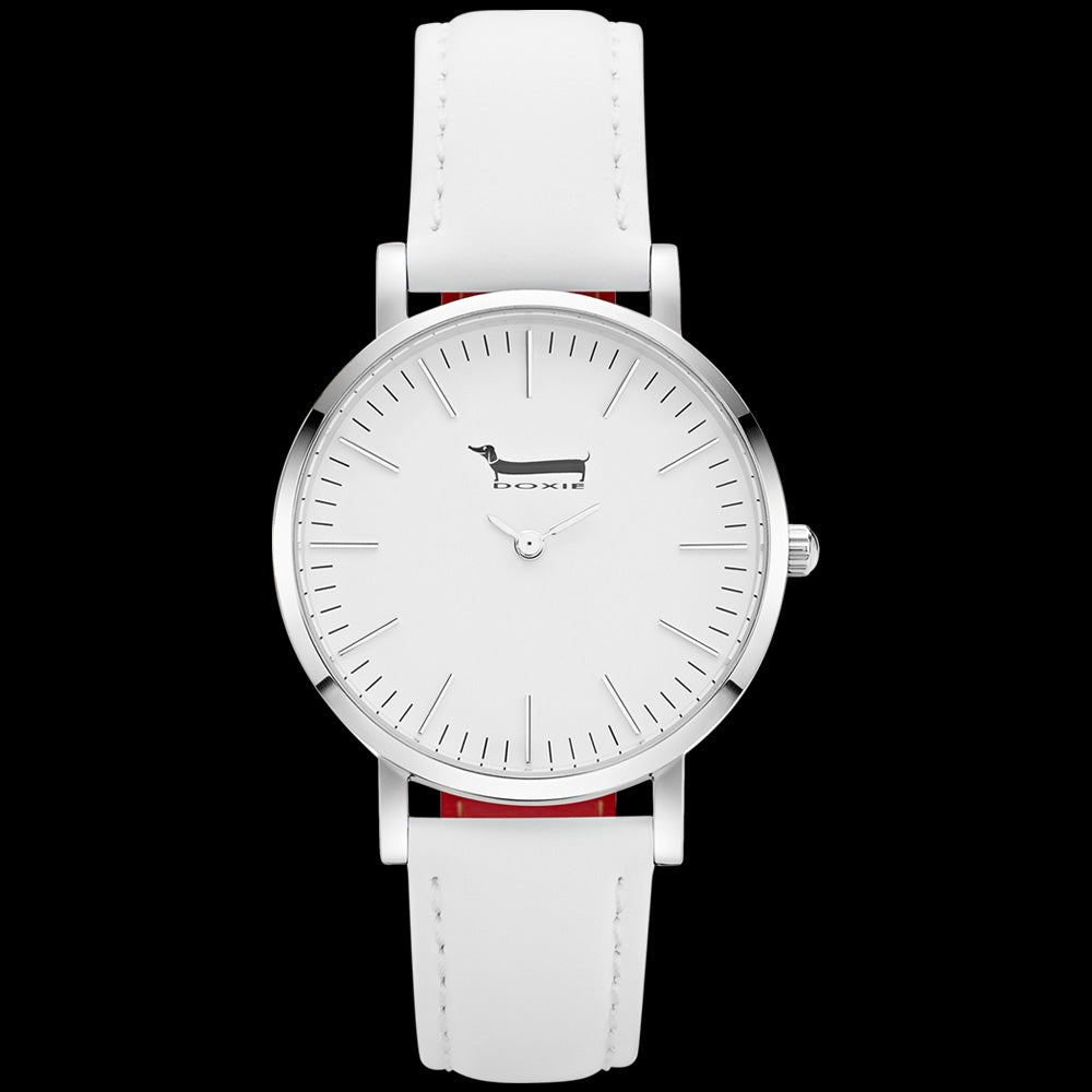 DOXIE WINSTON SILVER WHITE 34MM WATCH