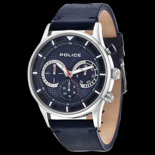 POLICE DRIVER BLUE LEATHER MEN'S WATCH | AUSTRALIA