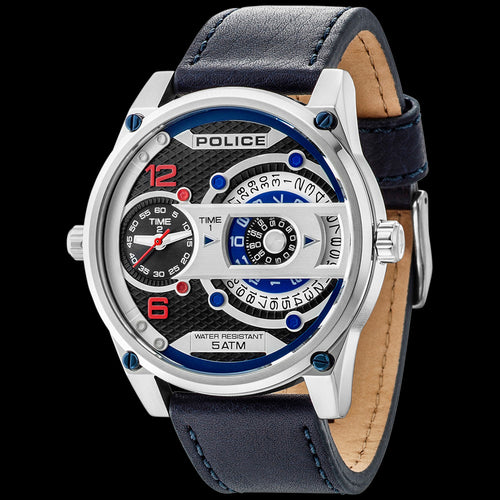 POLICE D-JAY BLUE LEATHER MEN'S WATCH | AUSTRALIA