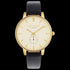 TED BAKER OLIVIA GOLD BLACK LEATHER WATCH
