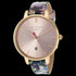 TED BAKER KATE GOLD PINK DIAL FLORAL LEATHER WATCH - TILT VIEW