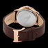 TED BAKER DANIEL ROSE GOLD WHITE DIAL BROWN LEATHER WATCH - BACK VIEW