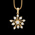 ELLANI STERLING SILVER GOLD SNOWFLAKE CLAW SET NECKLACE