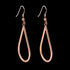 ELLANI STAINLESS STEEL ROSE GOLD LARGE OPEN TEARDROP EARRINGS