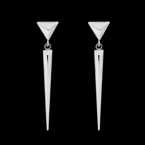 ELLANI STAINLESS STEEL SPEAR DROP EARRINGS