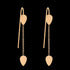 ELLANI STAINLESS STEEL GOLD TEARDROPS CHAIN EARRINGS