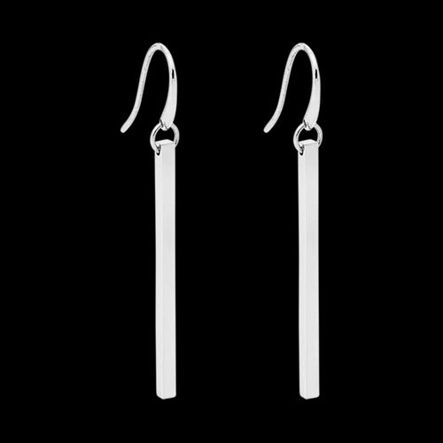 ELLANI STAINLESS STEEL BAR DROP EARRINGS