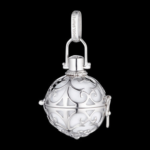 ENGELSRUFER SILVER WHITE LARGE SOUNDBALL PENDANT