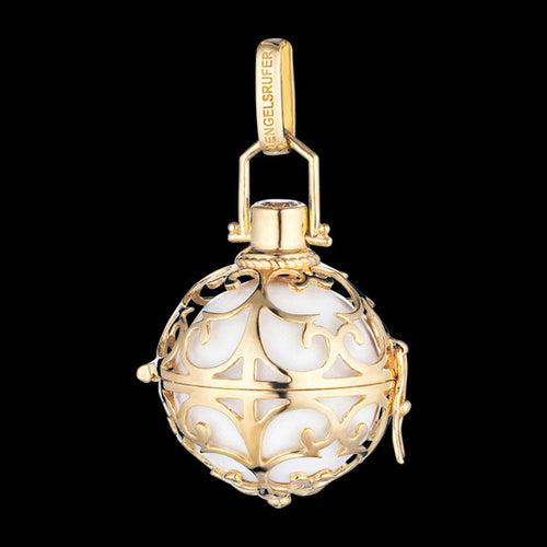 ENGELSRUFER GOLD WHITE LARGE SOUNDBALL PENDANT