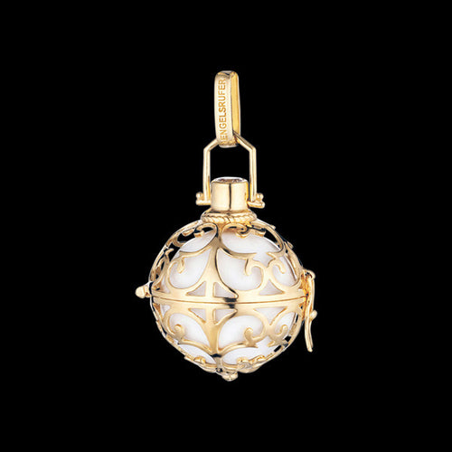 ENGELSRUFER GOLD WHITE MEDIUM SOUNDBALL PENDANT