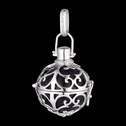 ENGELSRUFER SILVER BLACK LARGE SOUNDBALL PENDANT