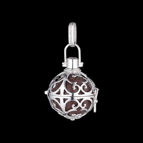 ENGELSRUFER SILVER BROWN MEDIUM SOUNDBALL PENDANT