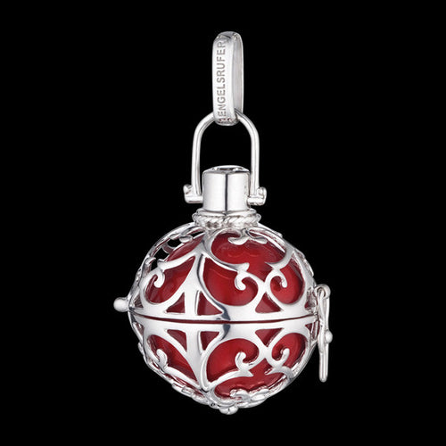 ENGELSRUFER SILVER RED LARGE SOUNDBALL PENDANT