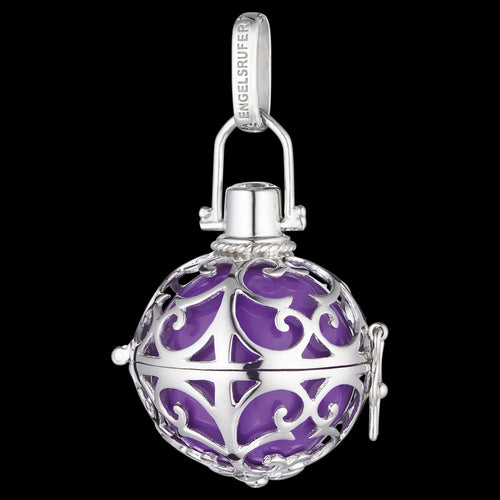 ENGELSRUFER SILVER PURPLE LARGE SOUNDBALL PENDANT