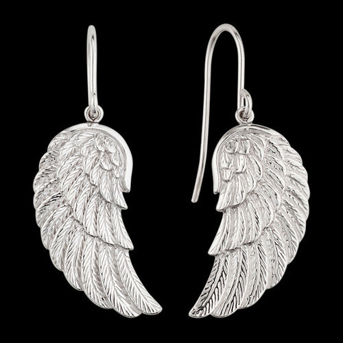 ENGELSRUFER SILVER WING HOOK EARRINGS