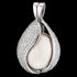 ENGELSRUFER SILVER MEDIUM PAVE CZ TEAR OF HEAVEN SOUNDBALL PENDANT