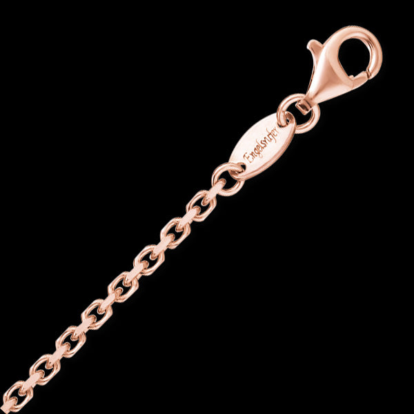 ENGELSRUFER ROSE GOLD 2.35MM DIAMOND CUT ANCHOR CHAIN NECKLACE