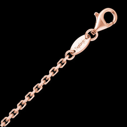 ENGELSRUFER ROSE GOLD 2.35MM DIAMOND CUT ANCHOR CHAIN NECKLACE