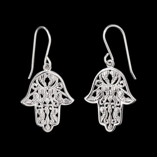 ENGELSRUFER SILVER FATIMA’S HAND EARRINGS