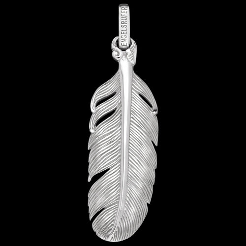 FEATHER PENDANT LARGE SILVER | ENGELSRUFER AUSTRALIA