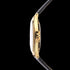 SEKONDA MEN'S GOLD NUMBERS WHITE DIAL BLACK LEATHER WATCH - SIDE VIEW
