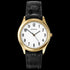 SEKONDA MEN'S GOLD NUMBERS WHITE DIAL BLACK LEATHER WATCH