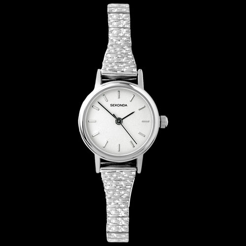 SEKONDA LADIES ELEGANCE SILVER WHITE DIAL EXPANDER WATCH