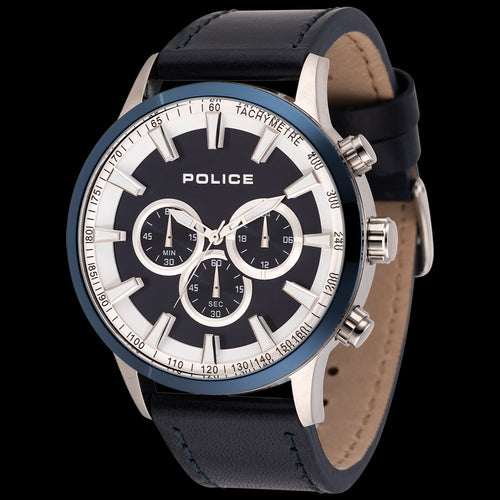 POLICE MOMENTUM WHITE DIAL BLUE LEATHER MEN'S WATCH | AUSTRALIA