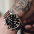 TW STEEL MAVERICK 48MM CHRONO BROWN LEATHER WATCH MS4 - WRIST VIEW