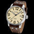TW STEEL MAVERICK 45MM AUTOMATIC BROWN LEATHER WATCH MS25 - TILT VIEW