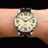 TW STEEL MAVERICK 45MM AUTOMATIC BROWN LEATHER WATCH MS25 - WRIST VIEW
