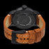 TW STEEL MAVERICK 48MM BLACK 3-HANDS TAN LEATHER WATCH MS32 - BACK VIEW