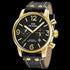 TW STEEL MAVERICK 48MM GOLD CHRONO BLACK LEATHER WATCH MS54