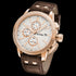 TW STEEL CEO ADESSO 45MM ROSE GOLD CHRONO BROWN LEATHER WATCH CE7013 - TILT VIEW