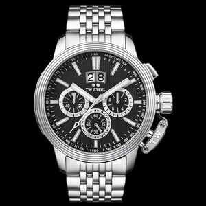 TW STEEL CEO ADESSO 45MM BLACK DIAL CHRONO WATCH CE7019