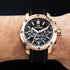 TW STEEL GRANDEUR TECH 48MM ROSE GOLD BLACK DIAL CHRONO SILICON WATCH TS5 - WRIST VIEW