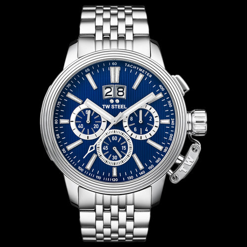 TW STEEL CEO ADESSO 48MM BLUE DIAL CHRONO WATCH CE7022