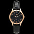 JAG MEN'S DAN II BLACK DIAL ROSE GOLD BLACK LEATHER WATCH