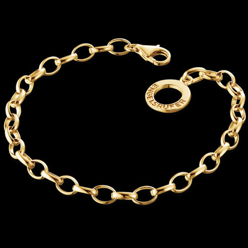 ENGELSRUFER GOLD OVAL BELCHER CHARM BRACELET