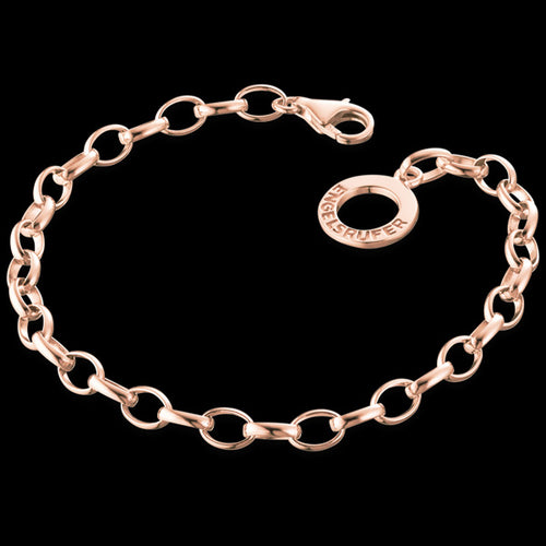 ENGELSRUFER ROSE GOLD OVAL BELCHER CHARM BRACELET