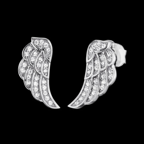 SILVER WING CZ STUD EARRINGS | ENGELSRUFER AUSTRALIA