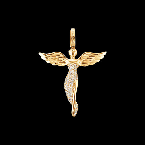 ENGELSRUFER GOLD SMALL CZ ANGEL PENDANT