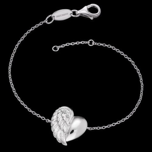 ENGELSRUFER SILVER HEARTWING CZ BRACELET