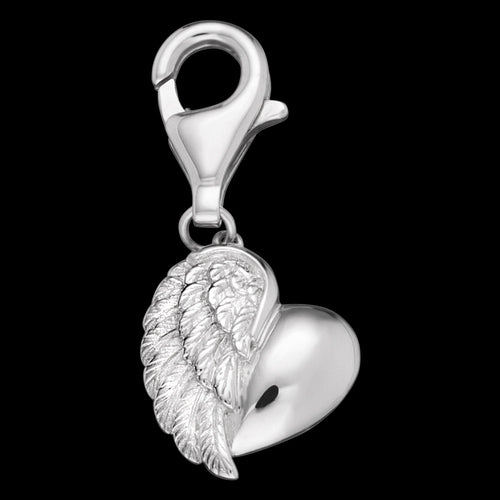 ANGEL WING HEART SILVER BRACELET CHARM | ENGELSRUFER AUSTRALIA