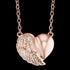 ENGELSRUFER ROSE GOLD HEARTWING CZ NECKLACE - CLOSE-UP