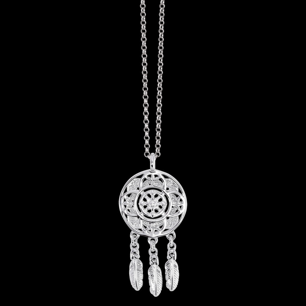 ENGELSRUFER SILVER SMALL DREAMCATCHER NECKLACE