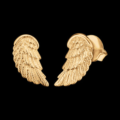 GOLD ANGEL WING STUD EARRINGS | ENGELSRUFER AUSTRALIA