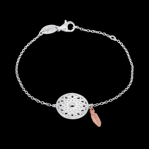 ENGELSRUFER SILVER ROSE GOLD DREAMCATCHER BRACELET